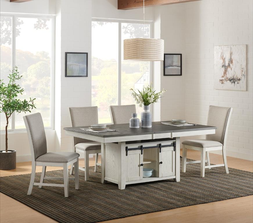 Omar 5-Pieces Dining Table Set With Storage Base