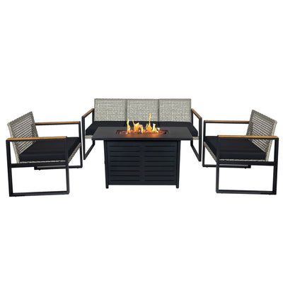 Ore 5-Piece Outdoor Fire Pit Table Set for Patio