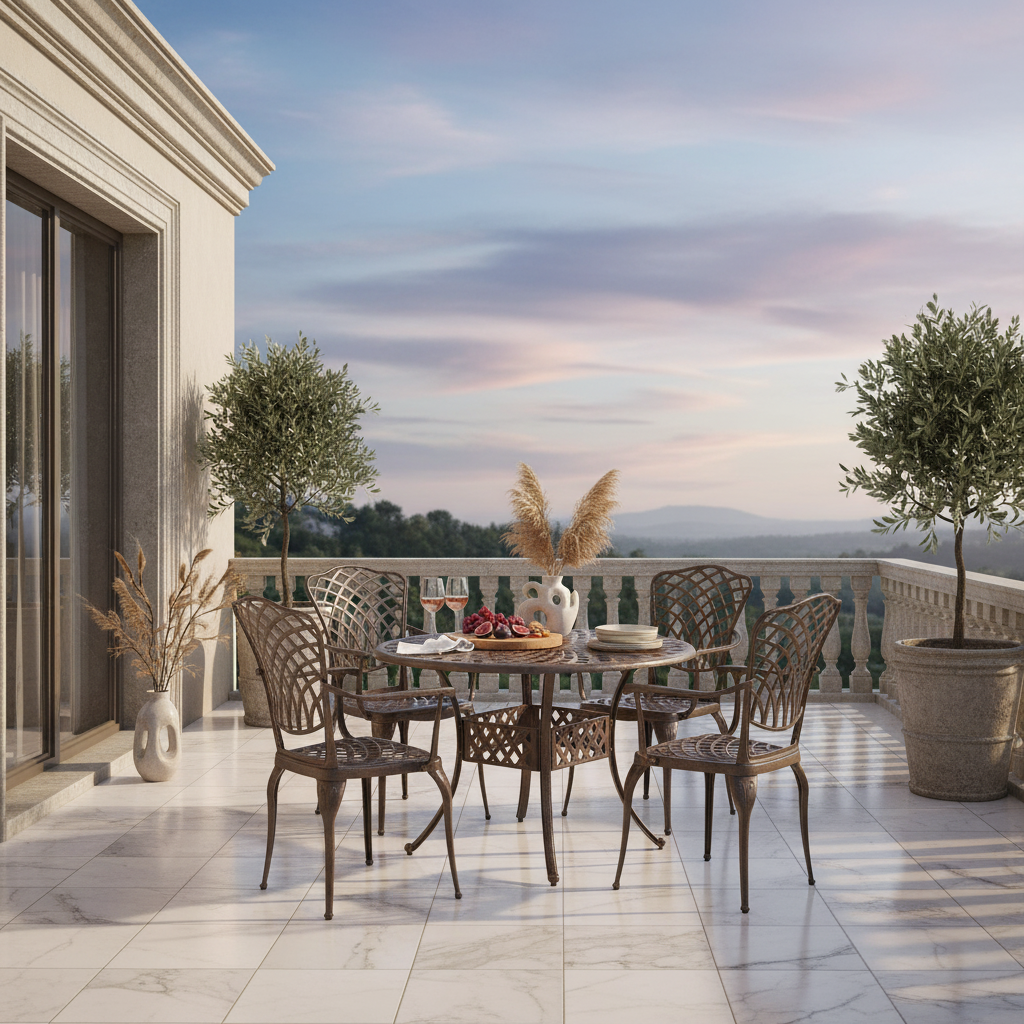 Cast Aluminum Patio Dining Sets with Cushions – Kinger Home