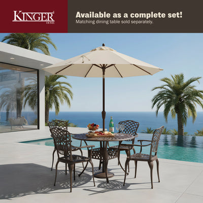 Arden 2-Piece Outdoor Dining Chair Set for Patio