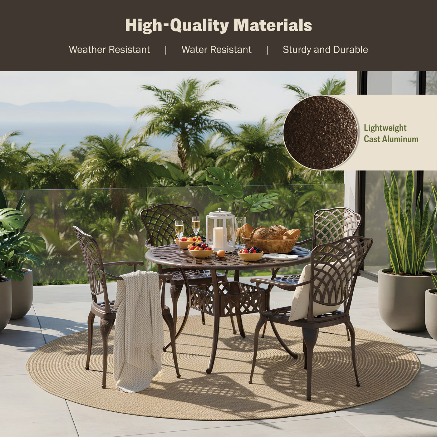 Arden 5-Piece Outdoor Dining Set for Patio