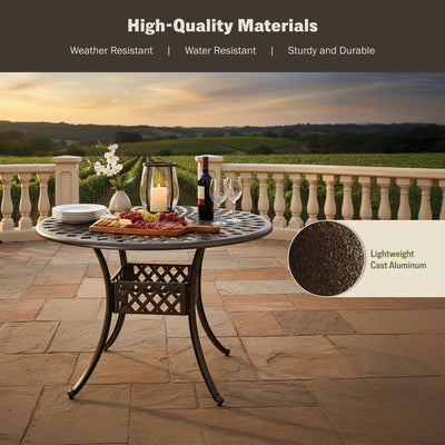 Arden 41" Round Outdoor Dining Table for Patio