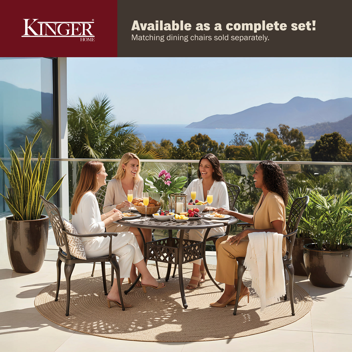 Arden 41" Round Outdoor Dining Table for Patio