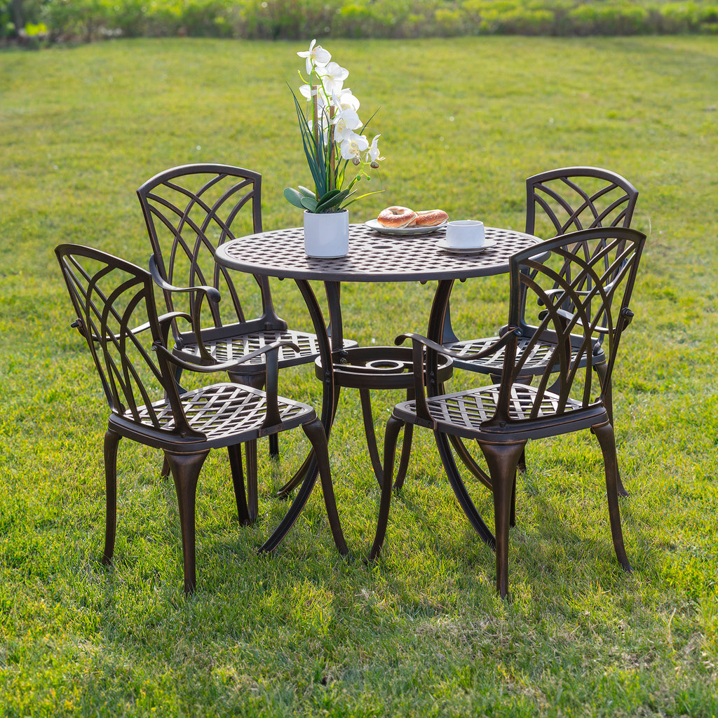 Metal garden top set
