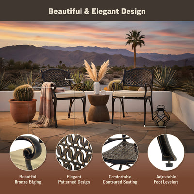 Harmon 2-Piece Outdoor Dining Chair Set for Patio