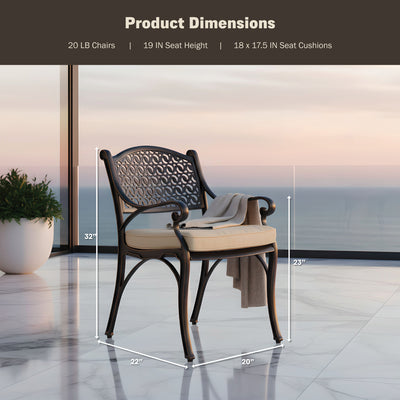 Harmon 2-Piece Outdoor Dining Chair Set for Patio