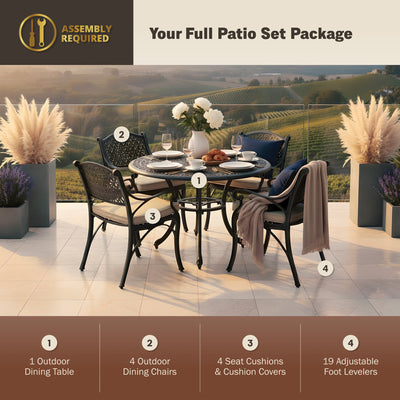 Harmon 5PC Outdoor Dining Set