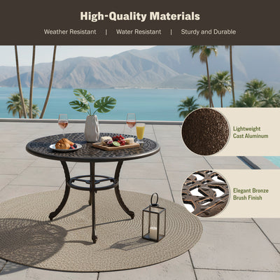 Harmon 41" Round Outdoor Dining Table for Patio