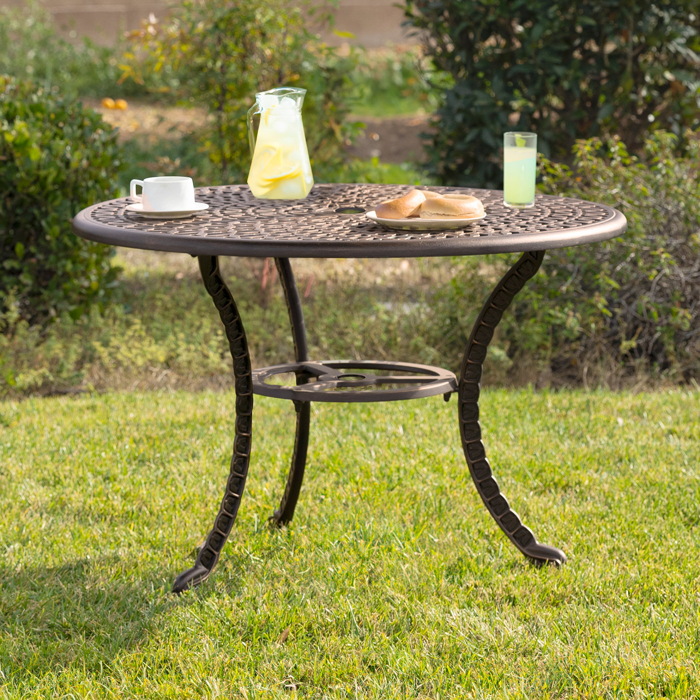 Harmon 41" Round Outdoor Dining Table for Patio