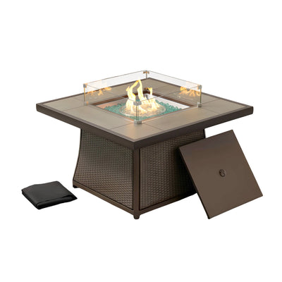 Elio 42" Outdoor Fire Pit Table for Patio