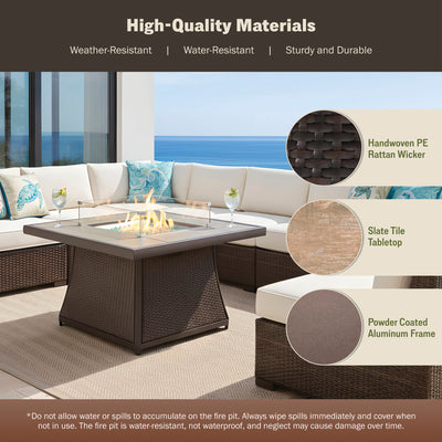Elio 42" Outdoor Fire Pit Table for Patio