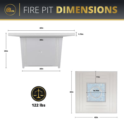 Ethan 5-Piece Outdoor Fire Pit Table Set for Patio