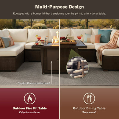 Ethan 42" Outdoor Fire Pit Table for Patio