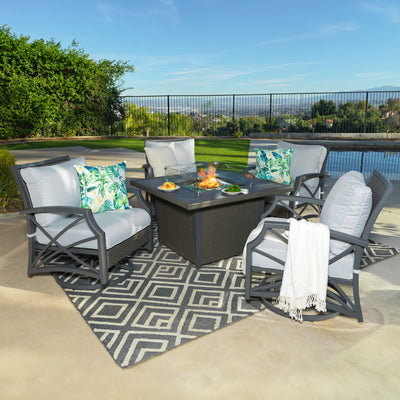 Ethan 5-Piece Outdoor Fire Pit Table Set for Patio