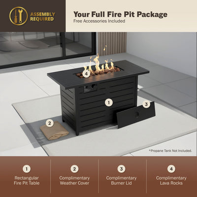 Ore 42" Outdoor Fire Pit Table for Patio