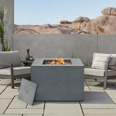 Kai 32" Outdoor Alloy Steel Fire Pit Table for Patio