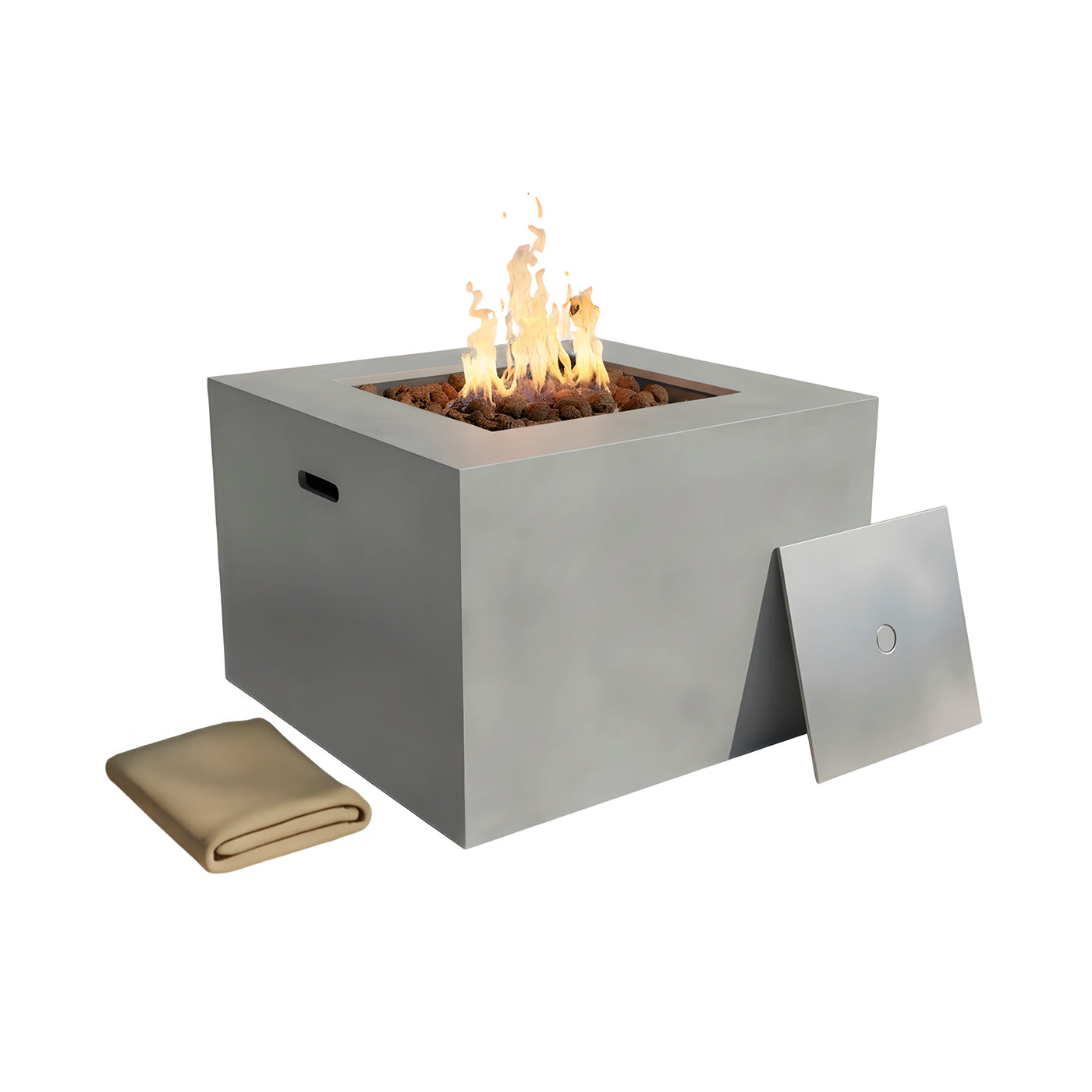 Kai 32" Outdoor Alloy Steel Fire Pit Table for Patio