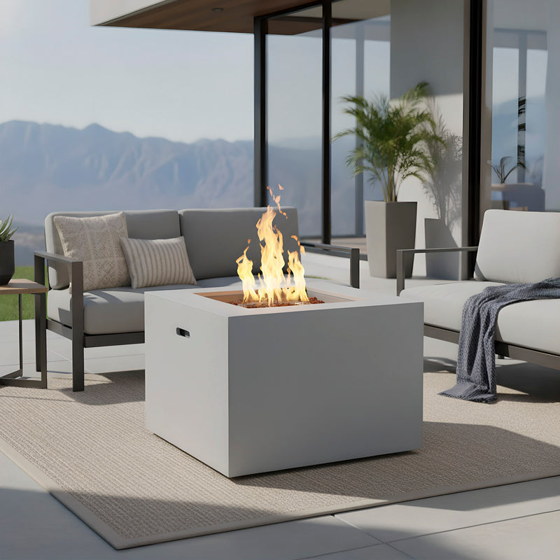 Kai 32" Outdoor Alloy Steel Fire Pit Table for Patio