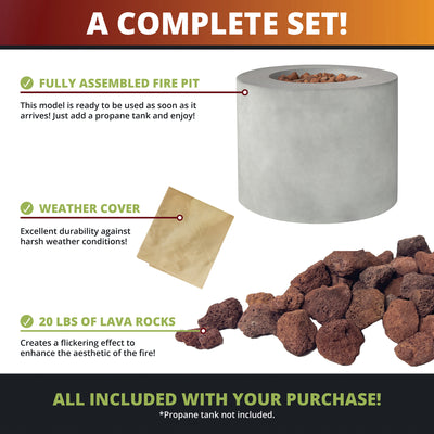 Loren 5-Piece Outdoor Fire Pit Set for Patio