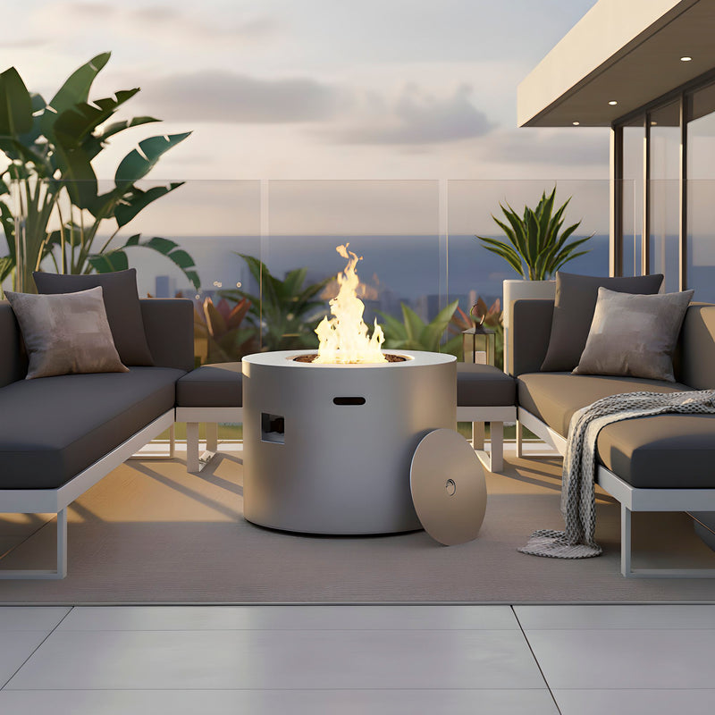 Loren 32" Outdoor Alloy Steel Fire Pit Table for Patio