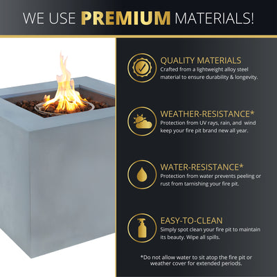 Kai 32" Outdoor Alloy Steel Fire Pit Table for Patio