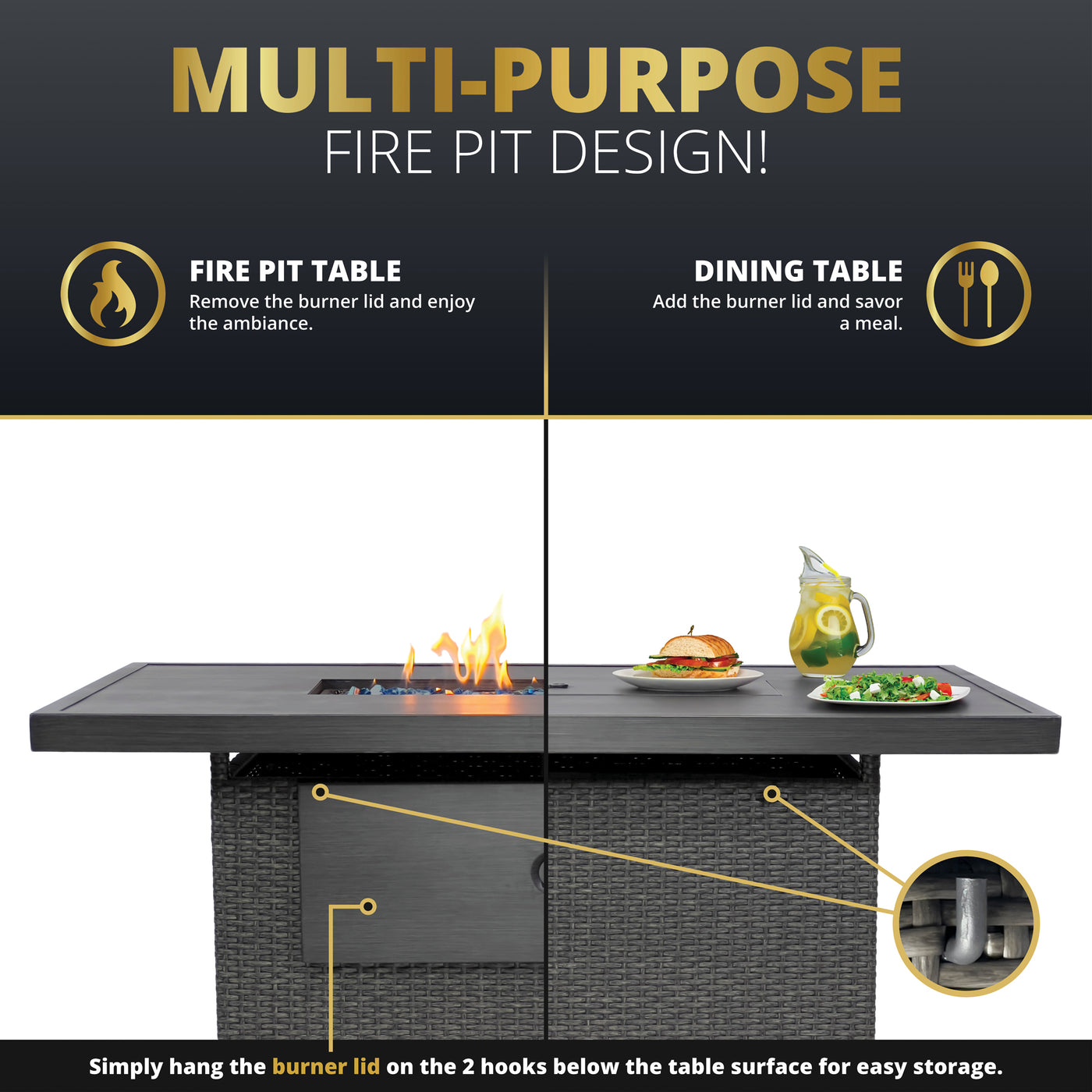 Novi 4-Piece Outdoor Fire Pit Set