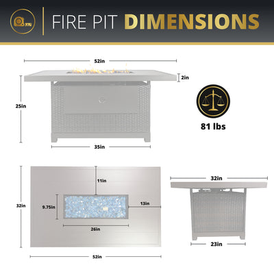 Novi 4-Piece Outdoor Fire Pit Set