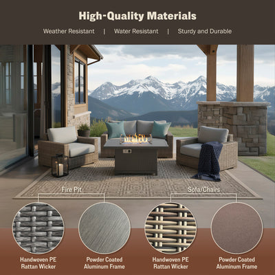 Novi 4-Piece Fire Pit Set