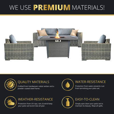 Ethan 4-Piece Outdoor Fire Pit Set