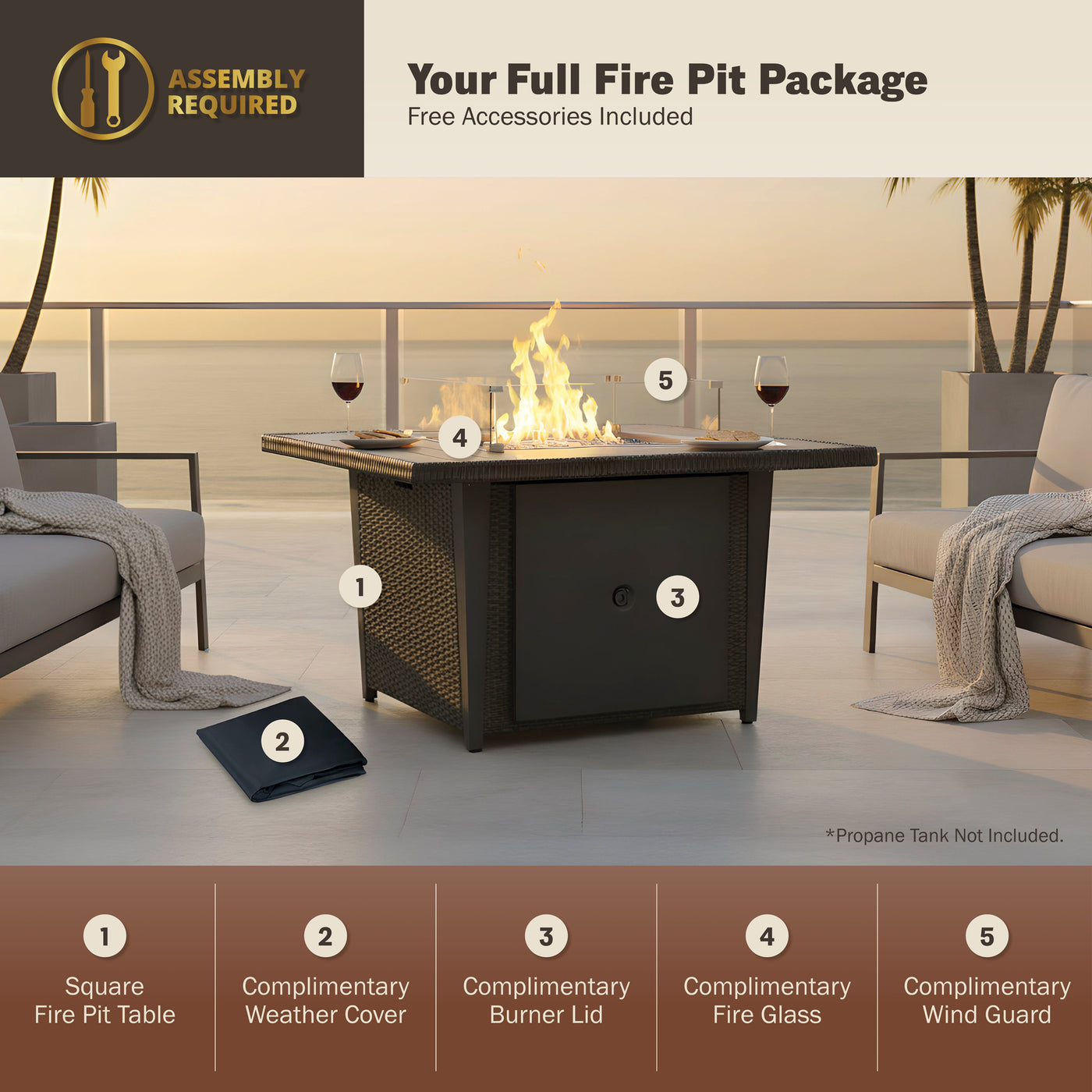 Ethan 4-Piece Fire Pit Set