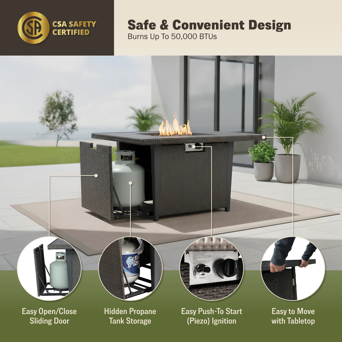 Ethan 4-Piece Fire Pit Set