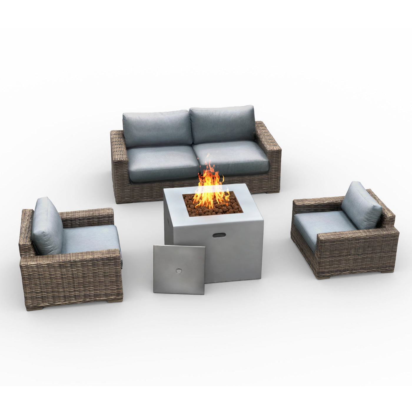 Kai 4-Piece Fire Pit Set