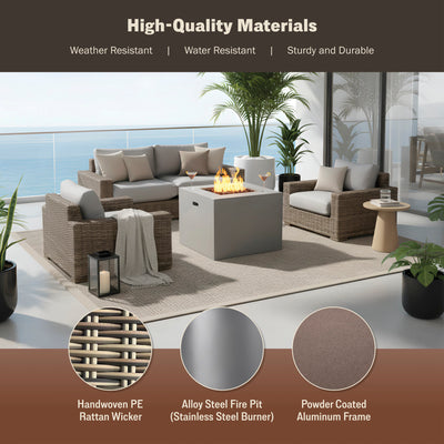 Kai 4-Piece Fire Pit Set