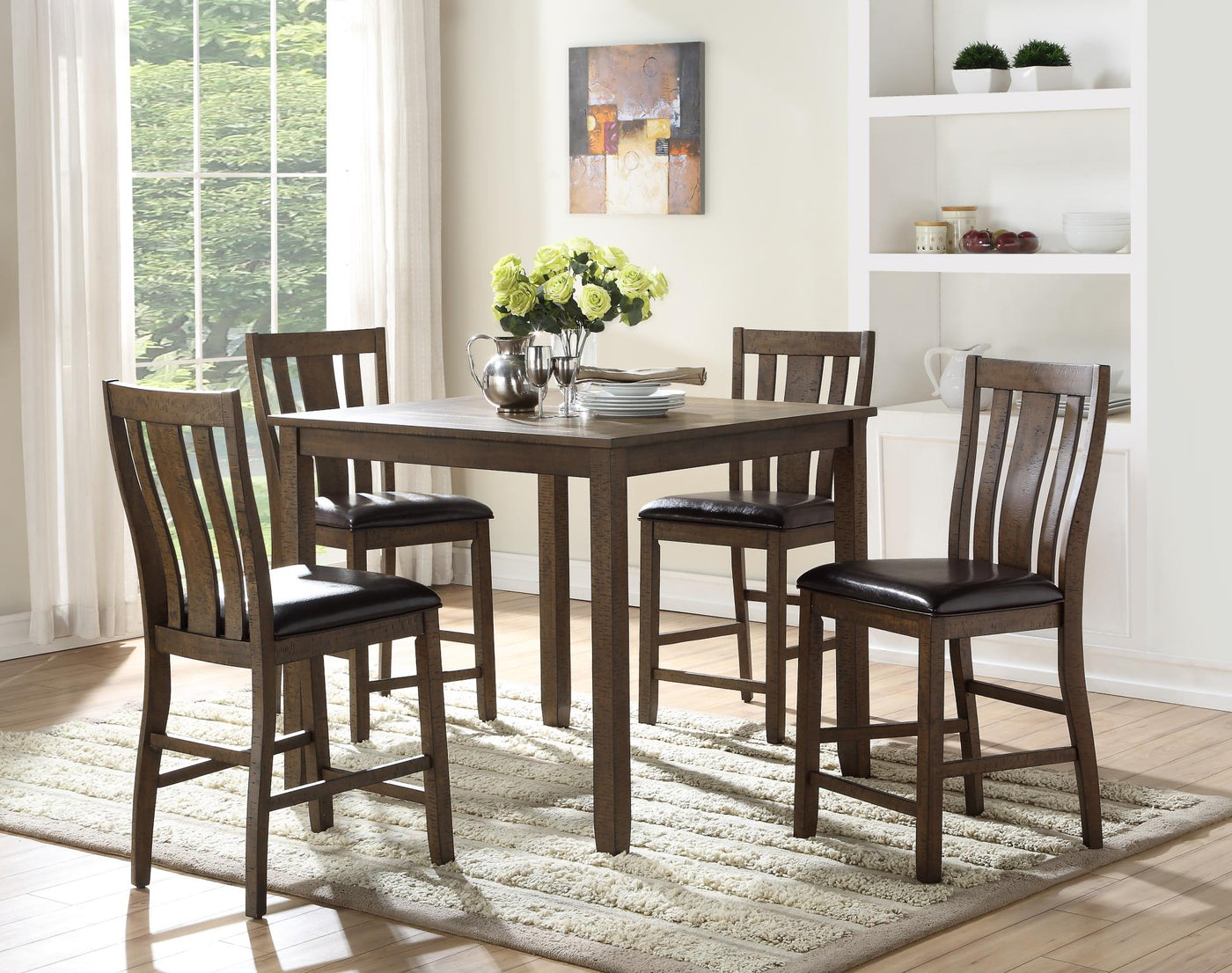 Vegas Counter Height 5-Pieces Indoor Dining Set