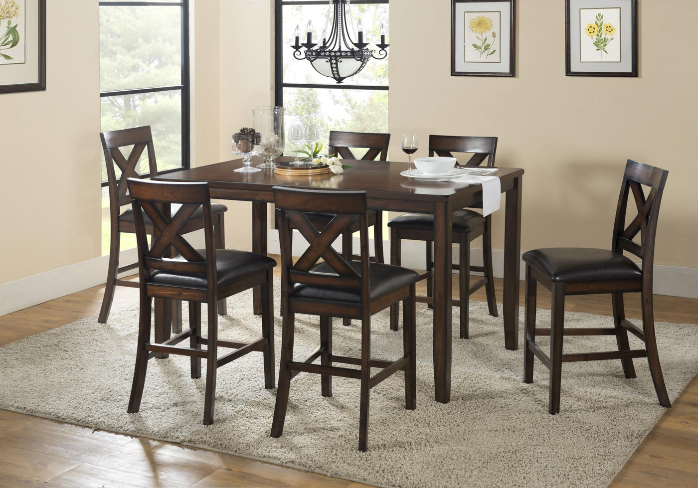 Monterey Counter Height 7-Pieces Indoor Dining Set – Kinger Home