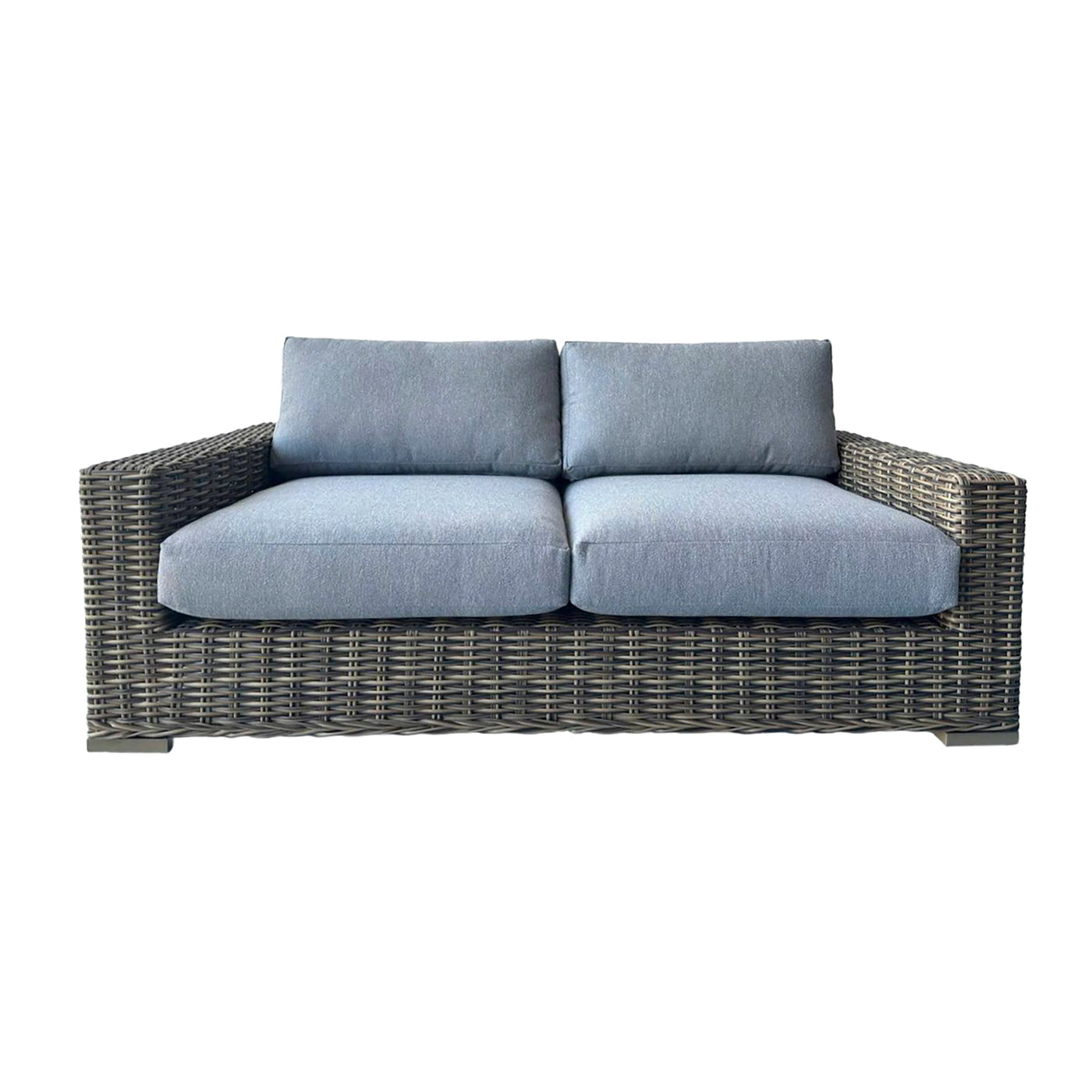 Larry Rattan Wicker Deep Seating Large Loveseat