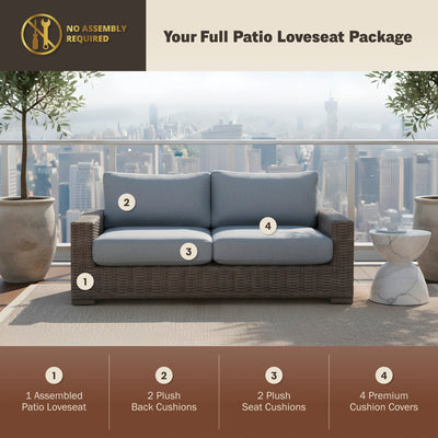Larry Deep Seating Loveseat