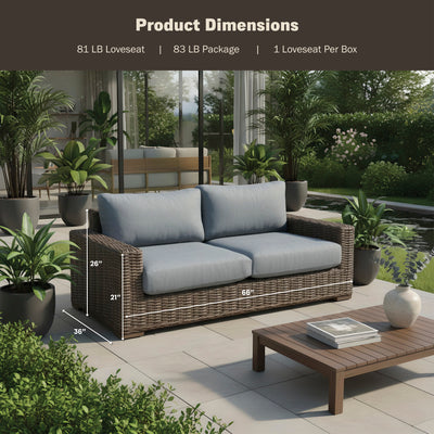 Larry Deep Seating Loveseat