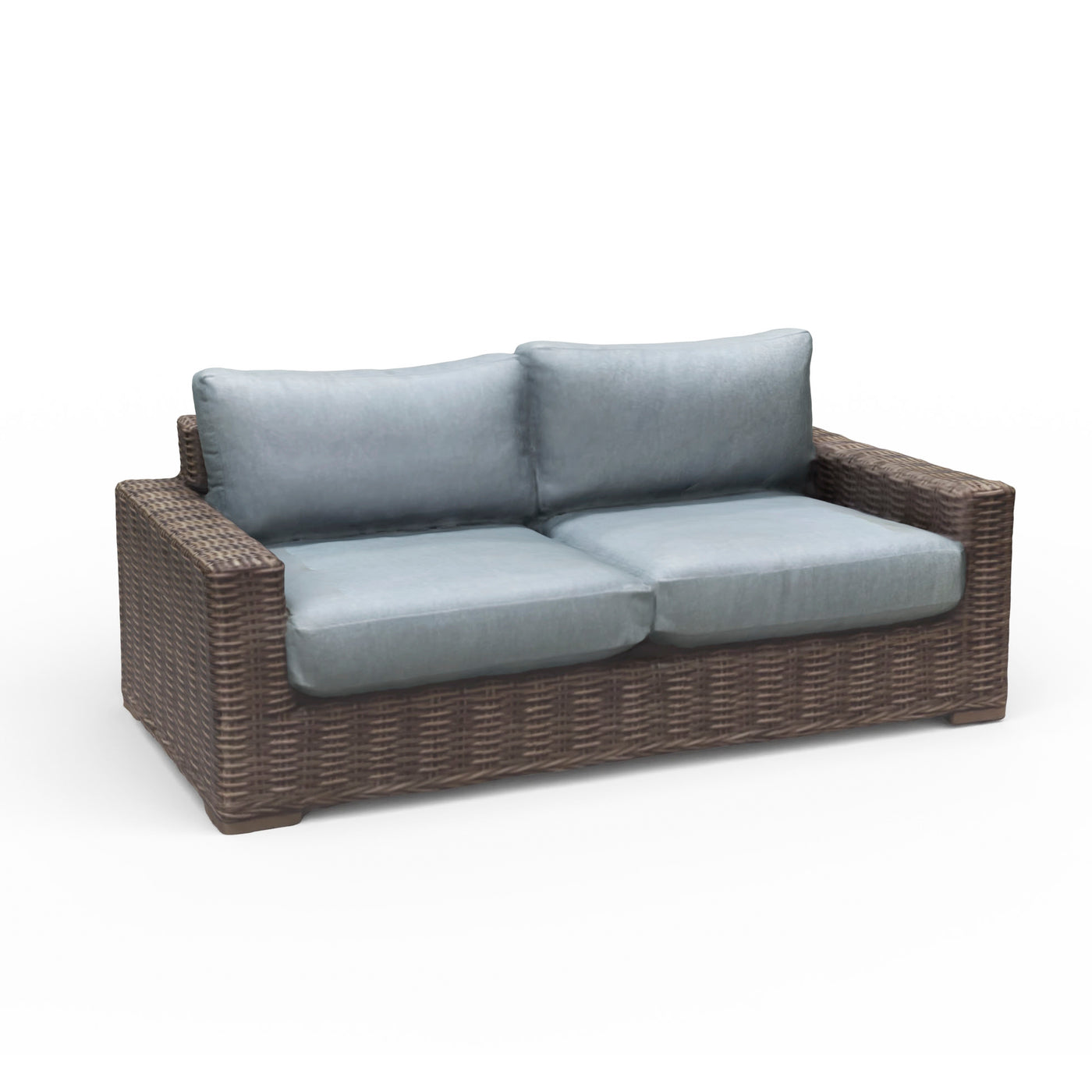 Larry Rattan Wicker Deep Seating Large Loveseat