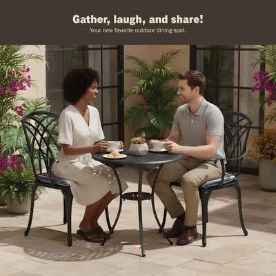 Ekta 3-Piece Outdoor Bistro Set for Patio, Multiple Colors