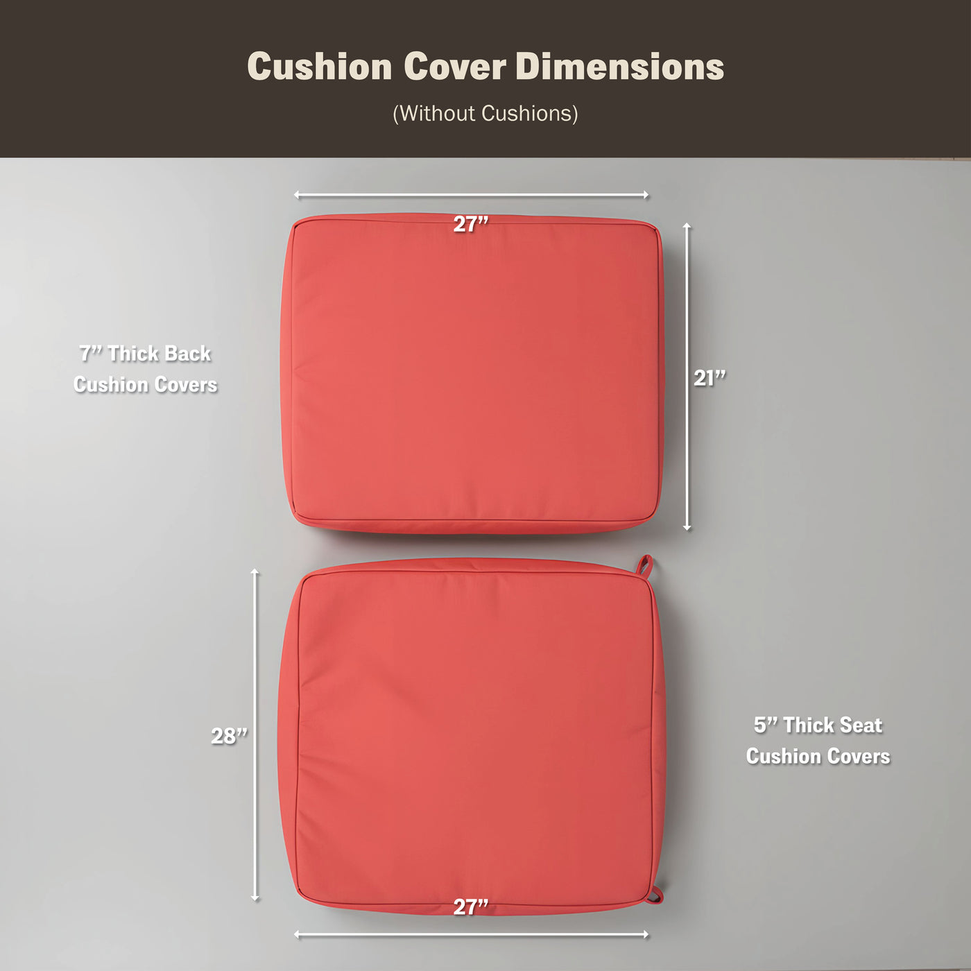 Serenity Seat Cushion Covers, Multiple Colors