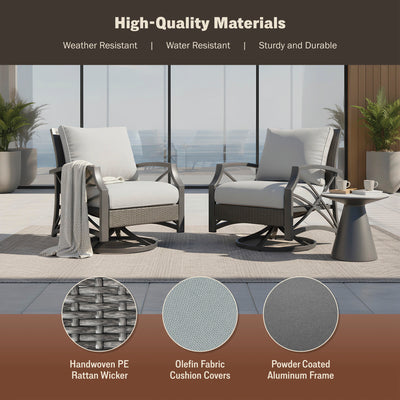 Serenity Rattan Wicker Swivel Chair
