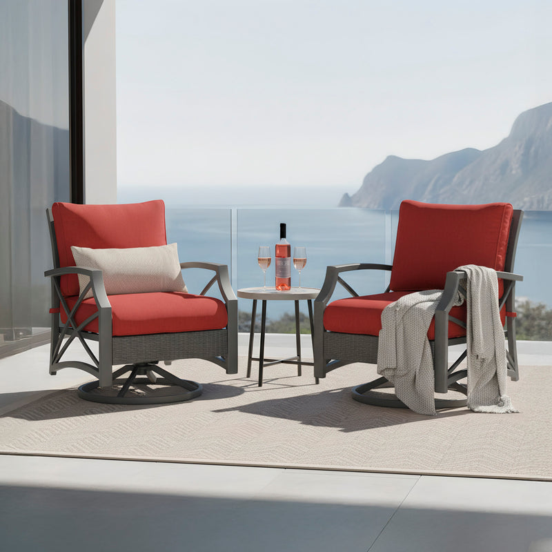 Serenity Rattan Wicker Swivel Chair