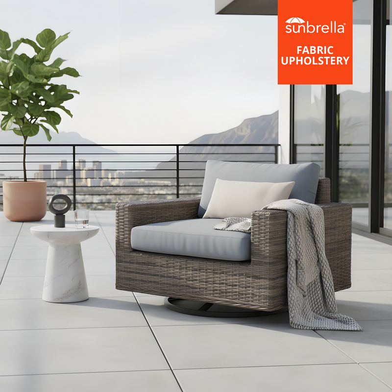 Larry Deep Seating Swivel Rocking Chair