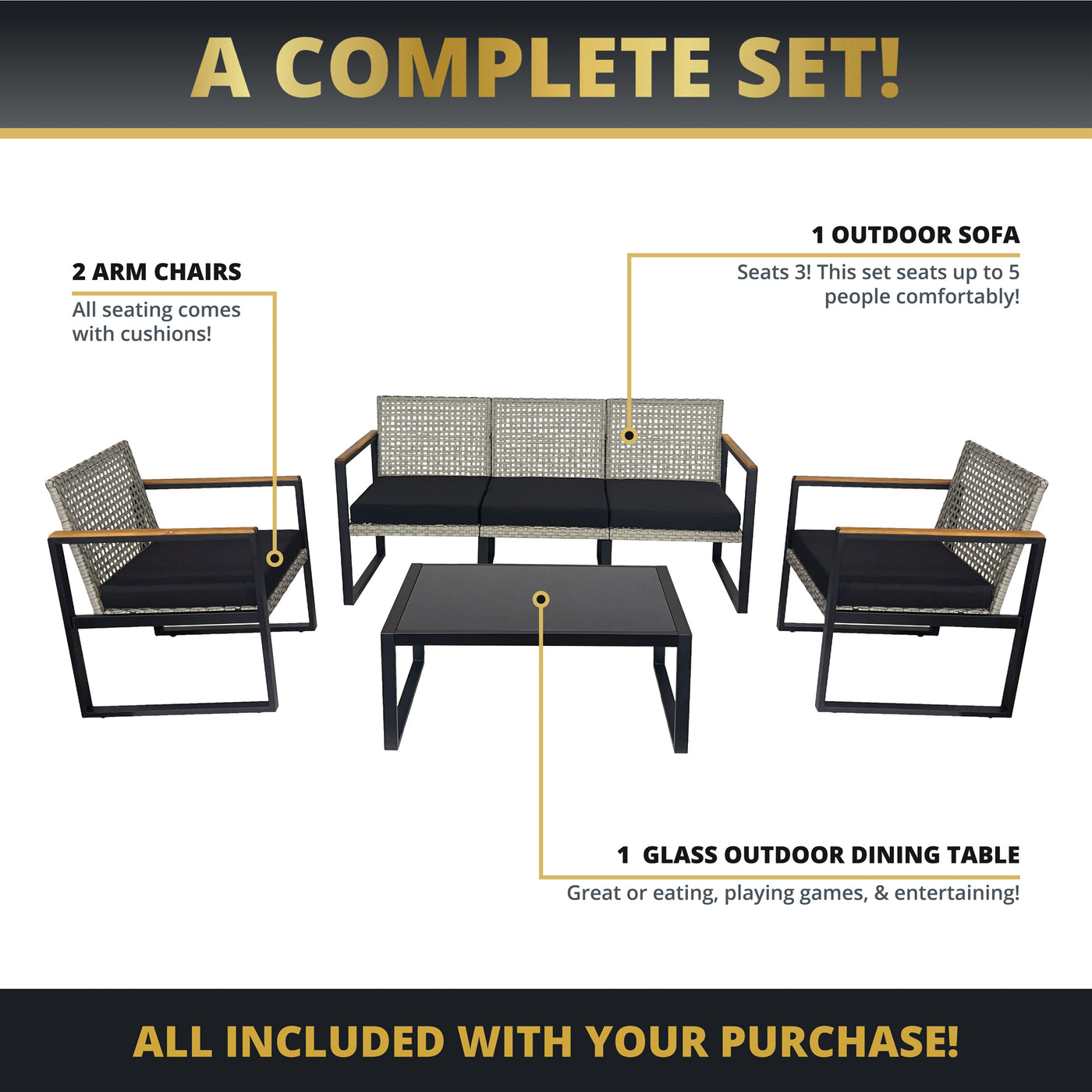 Keaton Patio Furniture Set
