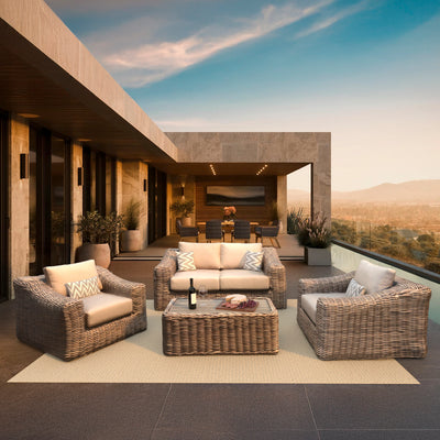 Hawaii 4-Piece Wicker Deep Seating Patio Set