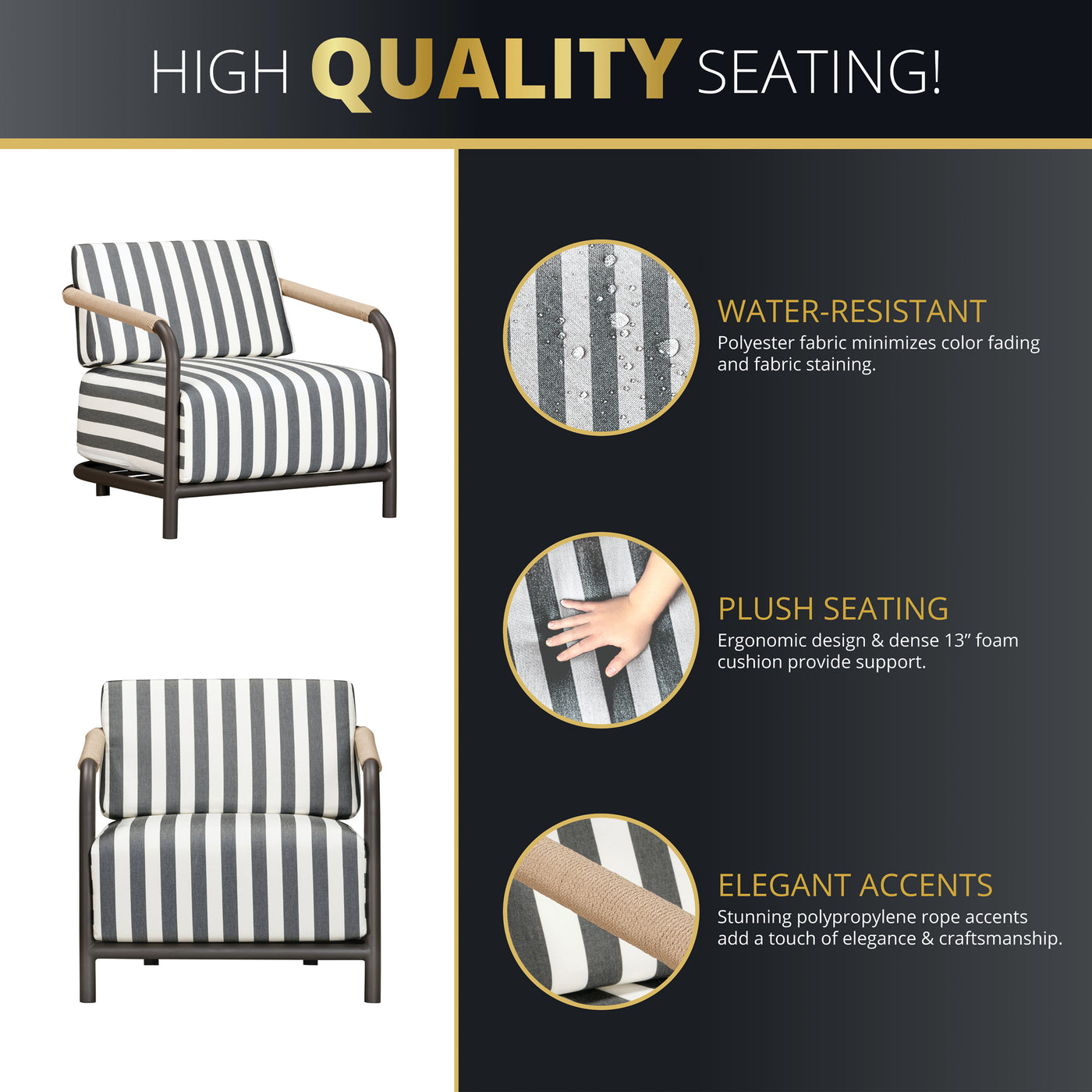 Abo 4-Piece Deep Seating Patio Set