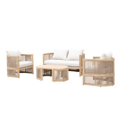 Haven 4-Piece Acacia Rounded Patio Set