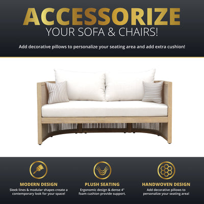 Haven 4-Piece Acacia Rounded Patio Set