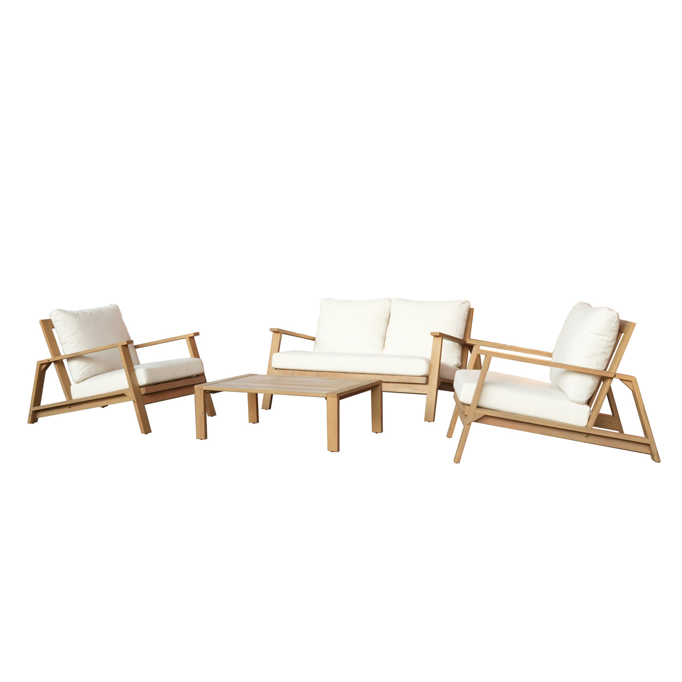 Ciera 4-Piece Acacia Deep Seating Patio Set